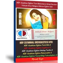 AÖF ve Uzaktan Eğitim Tüm Bölümlerin Ortak Dersleri