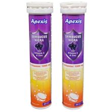 Apexis Sambucus Nigra Vitamin C Zinc 1000 mg 2x20 Efervesan Tablet