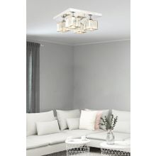 Apliqa 3416-04-CH Rivia 4'lü Krom Kaplama Plafonyer Avize