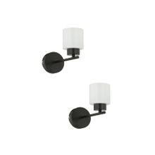 Apliqa 3447-01-UP-02 Lima Siyah Modern 2'li Aplik Seti
