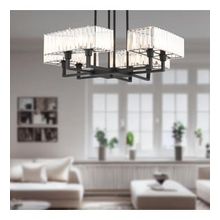 Apliqa 3929-08-BL Brambles 8'li Siyah Kristalli Taşlı Modern Tasarım Kristal Salon Avize