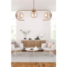 Apliqa 3948-03-FR Diaspor 3'lü Eskitme Modern Sarkıt Retro Salon Avize
