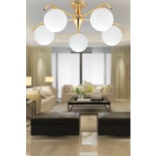 Apliqa 3948-05-GD Diaspor 5'li Gold Modern Sarkıt Retro Salon Avize