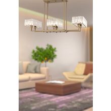 Apliqa Brambles 6'lı Eskitme Kristalli Taşlı Modern Tasarım Kristal Salon Avize