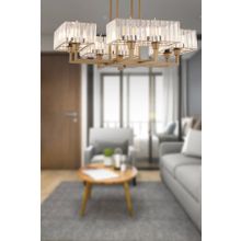 Apliqa Brambles 8'li Eskitme Kristalli Taşlı Modern Tasarım Kristal Salon Avize