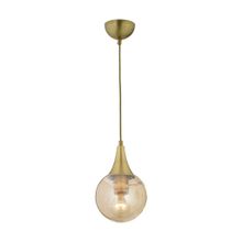 Apliqa Damla Gold Tekli Bal Camlı Eskitme Modern Sarkıt Avize
