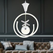 Apliqa Mengü Tekli Beyaz Krom 3 Renkli 36 Watt Ledli Modern Oturma Odası Koridor Salon Led Avize