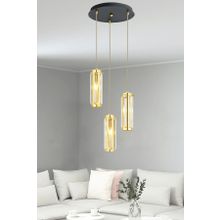 Apliqa Natali 3'lü Sarkıt Gold Avize