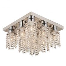 Apliqa Peter 9'lu Krom Kristalli Taşlı Modern Tasarım Kristal Salon Avize
