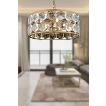 Apliqa Roman 5'li Yuvarlak Eskitme Kristalli Taşlı Modern Tasarım Kristal Salon Avize