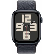 Apple Watch SE 2024 GPS 44 mm Gece Yarısı Alüminyum Kasa Mürekkep Moru Spor Loop Akıllı Saat