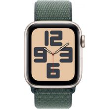 Apple Watch SE 2024 GPS + Cellular 44 mm Yıldız Işığı Alüminyum Kasa Göl Yeşili Spor Loop Akıllı Saat