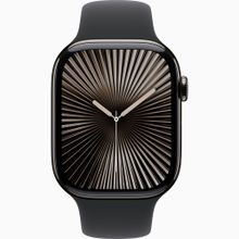 Apple Watch Series 10 GPS + Cellular 42 mm Arduvaz Titanyum Kasa Siyah Spor Kordon Akıllı Saat
