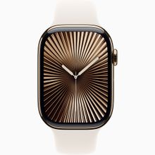 Apple Watch Series 10 GPS + Cellular 46 mm Altın Titanyum Kasa Yıldız Işığı Spor Kordon Akıllı Saat