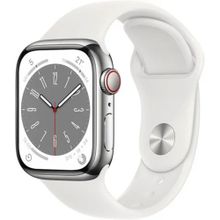 Apple Watch Series 8 GPS + Cellular 41mm Gümüş Beyaz Paslanmaz Çelik Kasa Akıllı Saat