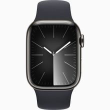Apple Watch Series 9 41 mm Gps + Cellular Grafit Paslanmaz Çelik Kasa Spor Kordon Akıllı Saat