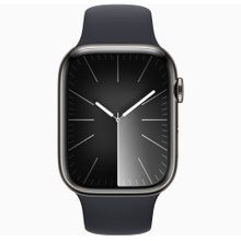Apple Watch Series 9 45 mm Gps + Cellular Grafit Paslanmaz Çelik Kasa Spor Kordon Akıllı Saat