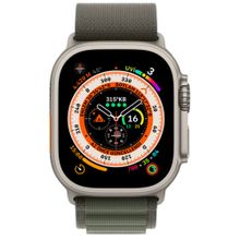 Apple Watch Ultra GPS + Cellular 49 mm Yeşil Alpine Loop Titanyum Kasa Akıllı Saat