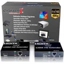 Apronx APX-120M-B Cat5e-Cat6 120 mt Fullhd 1080P HDMI Extender