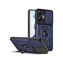 Apsuwa Realme C55 Yüzüklü Sürgülü Kamera Korumalı Pars Lacivert Kılıf