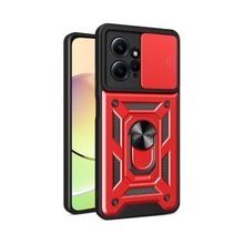 Apsuwa Xiaomi Redmi Note 12 Pro 4G Yüzüklü Sürgülü Kamera Korumalı Pars Kırmızı Kılıf