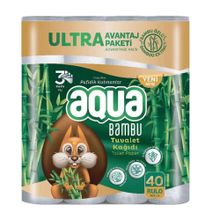 Aqua 40'lı 3 Katlı Tuvalet Kağıdı