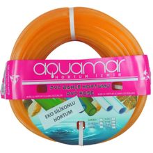 Aquamar 1/2 25 mt Turuncu Silikonlu Şeffaf Hortum