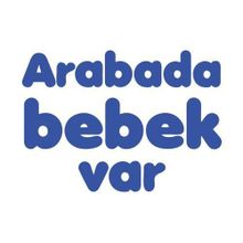 Arabada Bebek Var Sticker 17X17 Cm Mavi