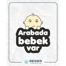 Arabada Bebek Var Sticker 3 10X10 Cmrenkli Sticker