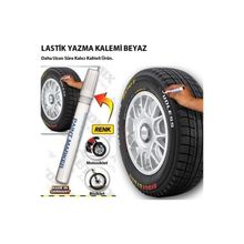 Araç Oto Lastik Yazma Kalemi Beyaz Renk Lastik Yazı Boyama Kalem