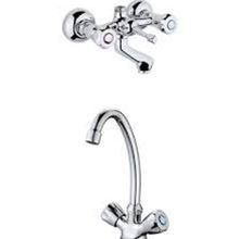 Arçe Krom Klasik Çevirmeli Banyo ve Eviye Bataryası