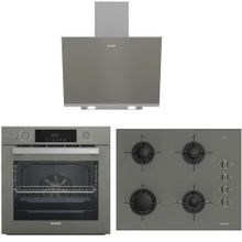 Arçelik AFC 342 G - OCD T 651 EG - ADE 606-2 G Gri 3'lü Ankastre Set