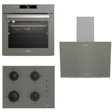 Arçelik Yeni Grion Pro 9670 CTG - 651 EG - 606 2 G 3'lü Gri Ankastre Set