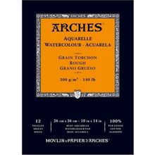 Arches Blok Defter Kalın Doku 300 g 26x36 cm 12 Yaprak Sulu Boya Kağıdı