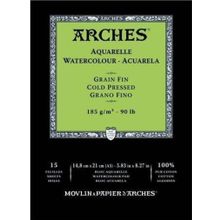 Arches Cold Press Natural White 185 gr A5 15 Sayfa Suluboya Defteri