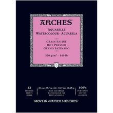 Arches Düz Doku 300 gr A4 12 Yaprak Sulu Boya Defteri