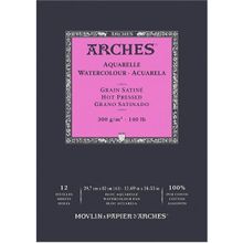 Arches Hot Press Natural White 300 gr A3 12 Sayfa Sulu Boya Defteri
