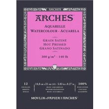 Arches Hot Press Natural White 300 gr A5 12 Sayfa Sulu Boya Defteri