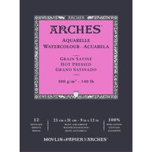 Arches Hot Pressed 300 gr 12 Yaprak Sulu Boya Blok Defter