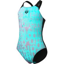 Arena 009007509 - Mavi Girl's Multi Colours Swimsuit V Back Kız Çocuk Yüzücü Mayo