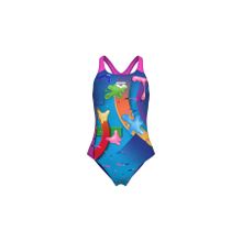 Arena 010717889 İnventive Swimsuit Swim Pro Back Neon Blue Pink Kız Çocuk Mayo