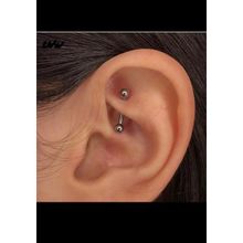 Ares Collection 316L Gümüş Cerrahi Çelik Kaş Rook Uyumlu Banana Piercing