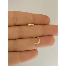 Ares Collection Altın Renk 925 Ayar Gümüş Zirkon 5 Taşlı Halka Hızma