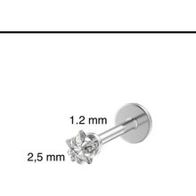 Ares Collection Cerrahi Çelik Minimal Zirkon Taşlı Yıldız Labret Piercing