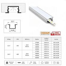 Argeled 12V 3000K 100 cm Mutfak Dolabı ve Tezgah Altı Gömme Led Armatür