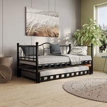 Argimo Kamelya Siyah 90x200 CM Yavrulu Daybed Sedir Karyola