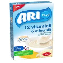 Arı 4+ Ay 12x250 gr Sütlü Pirinç Unu Bebek Maması