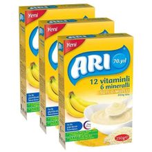 Arı 4+ Ay 3x250 gr 12 Vitaminli 6 Mineralli Sütlü Pirinçli Muzlu Pirinç Unu