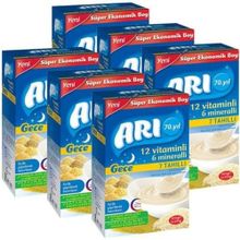 Arı Gece Sütlü 7 Tahıllı Pirinç Unu 6x500 gr Mama