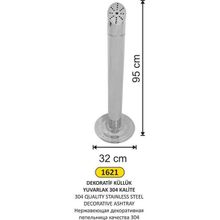 Arı Metal 1621 Dekoratif 304 Kalite Paslanmaz Küllük
